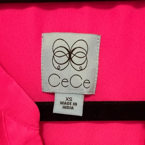 CeCe Hot Pink Long balloon Sleeve Dress - Picture 5 of 10